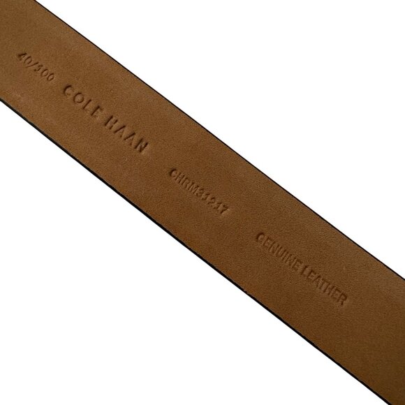 Cole Haan genuine leather men's belt black color size 40/100 buckle closure new - Picture 5 of 6